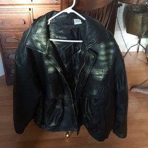 Men's synthetic leather jacket